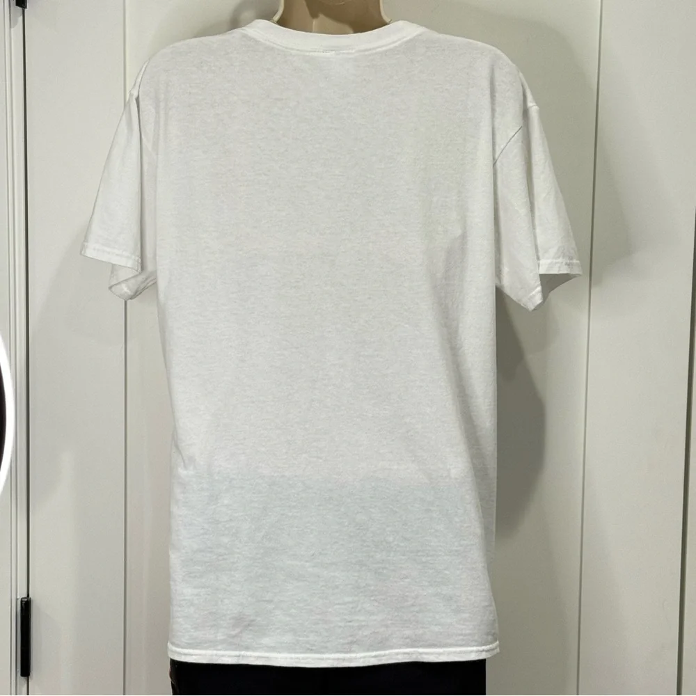 Junk Food Tees Mustang T-Shirt Throwback Graphic White Small Retro Streetwear - Picture 4 of 8